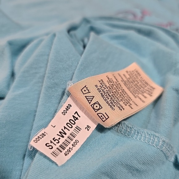 Life Is Good Women's Bike Mountain Sunrise Crusher Tee Sky‎ Blue L - Picture 7 of 8